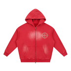 Sunfade Two-way Zipper Boxy Fleece Hoodie