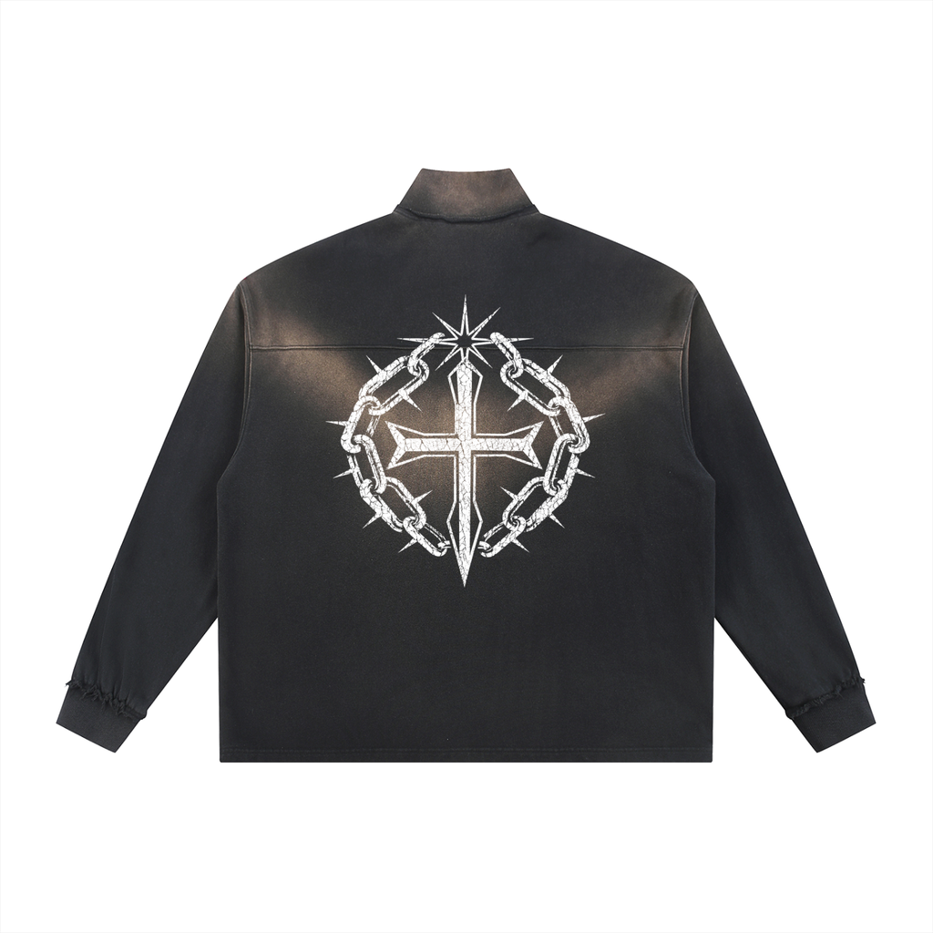 Ventura Legacy | Sun Fade Raw Edge Quarter-Zip Sweatshirt Northmark