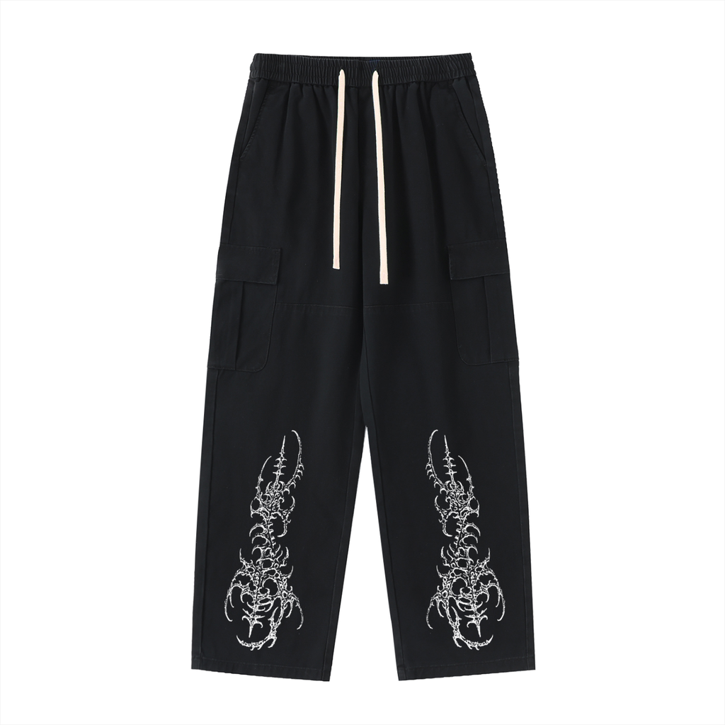 Ventura Legacy | Drawstring Waist Straight-Leg Cargo Pants Zombre
