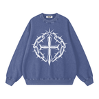 Snow Washed Oversized Sweatshirt