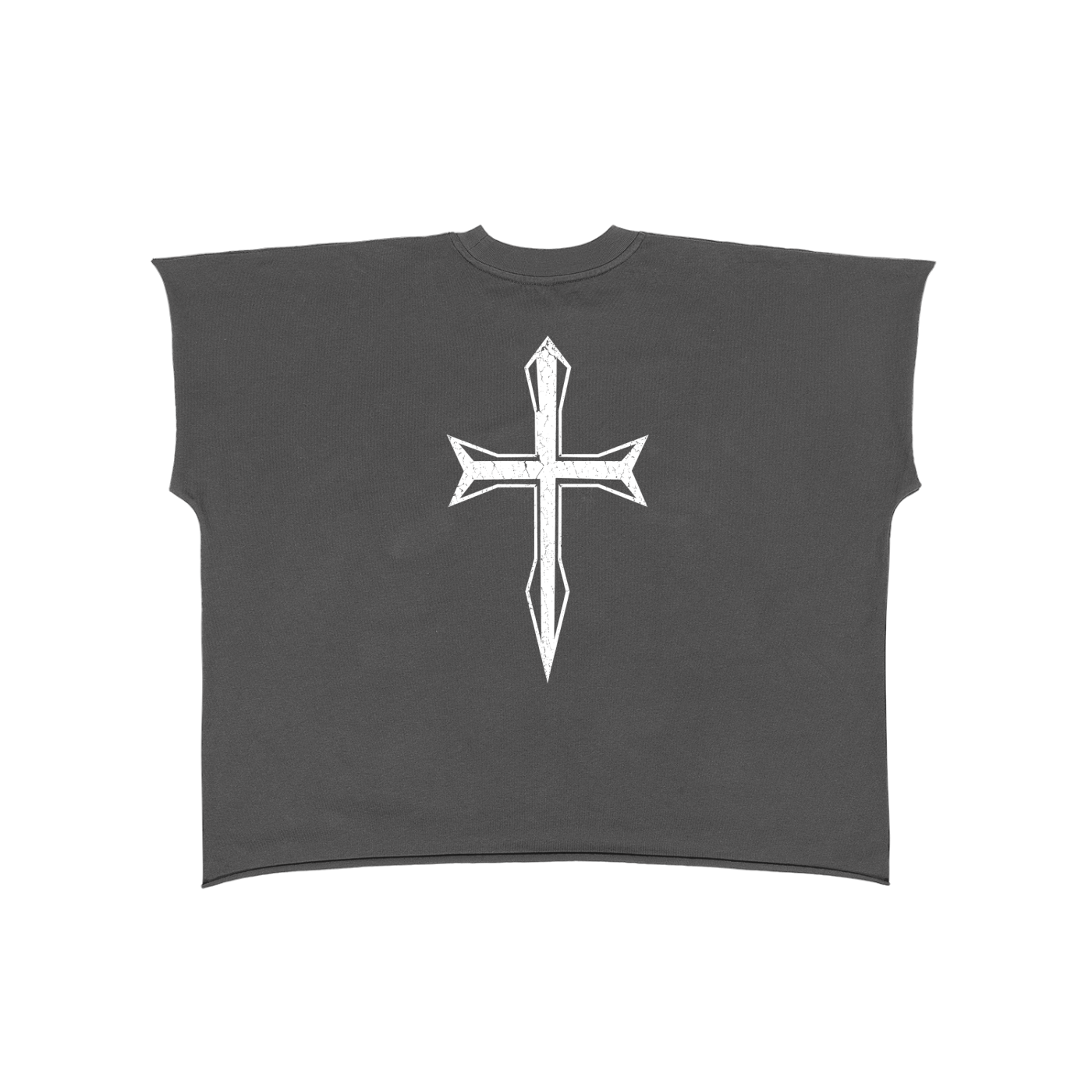 Ventura Legacy | Raw Edge Boxy Non-Shrink T-Shirt Cross