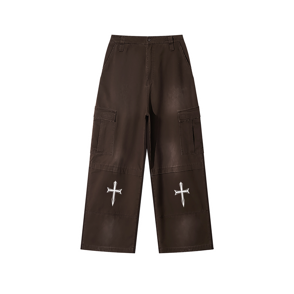 Ventura Legacy | Unisex Sunfade Washed Wide Leg Cargo Pants Northmark