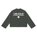 Ventura Legacy | Unisex Mock Neck Raw Edge Boxy Sweatshirt I See God