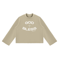 Ventura Legacy | Unisex Mock Neck Raw Edge Boxy Sweatshirt Blessed