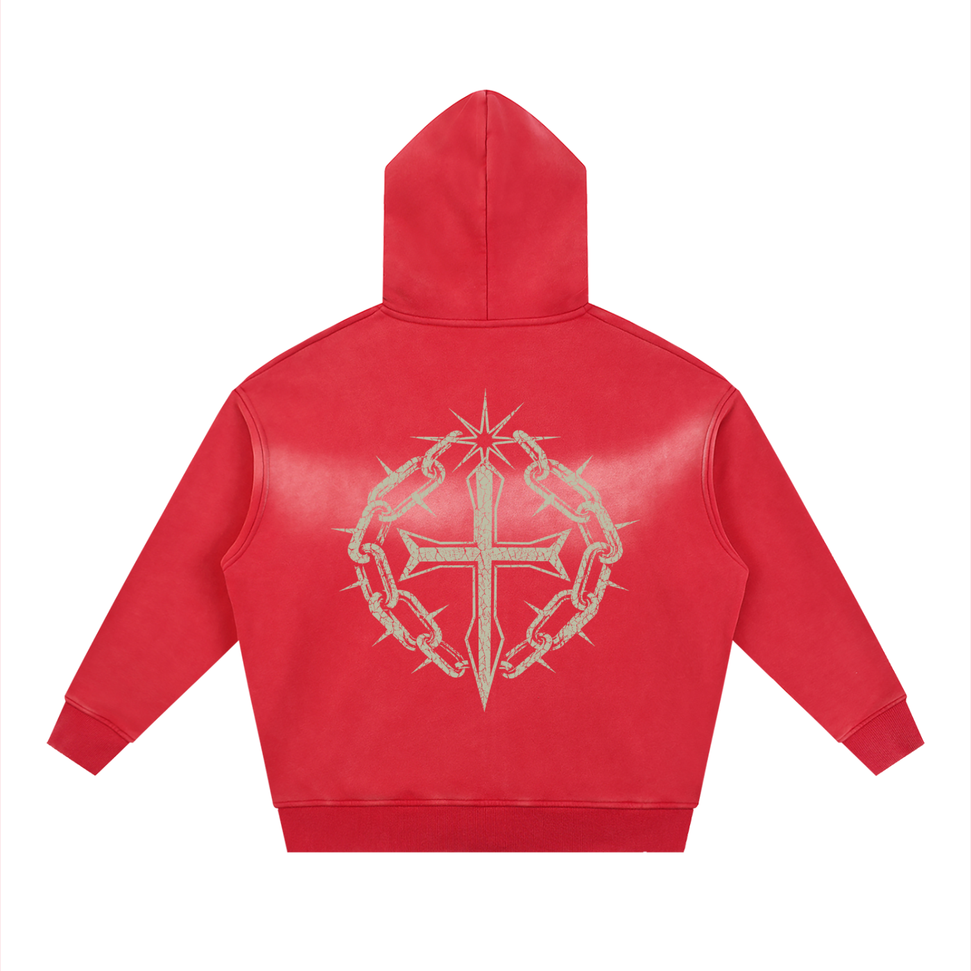 Sunfade Two-way Zipper Boxy Fleece Hoodie