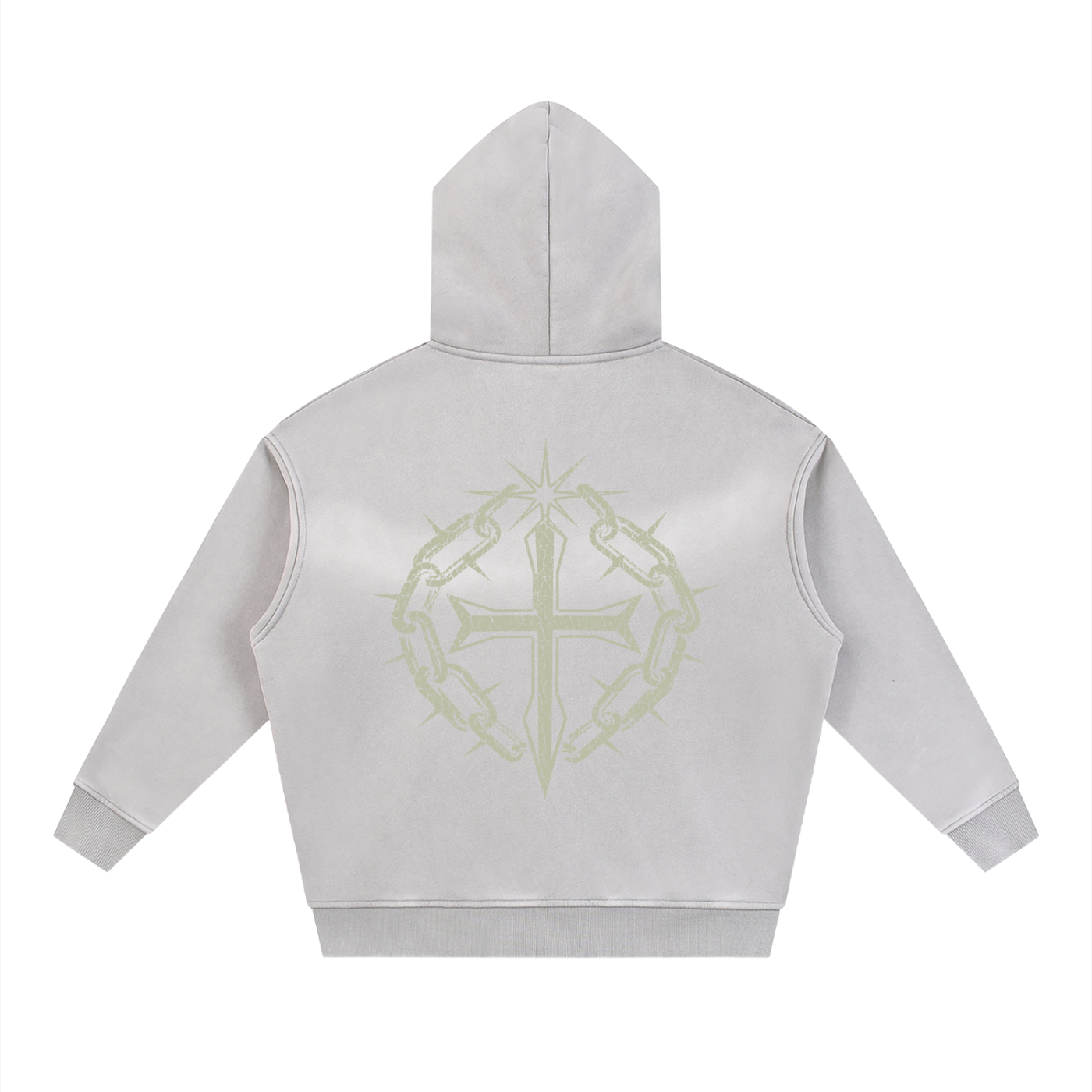 Sunfade Two-way Zipper Boxy Fleece Hoodie