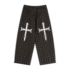 Ventura Legacy | Unisex Plaid Wide Leg Pants Cross