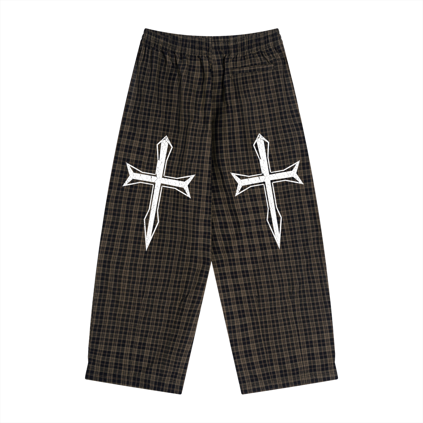 Ventura Legacy | Unisex Plaid Wide Leg Pants Cross