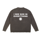 Ventura Legacy | Vintage Washed Hand-Frayed Sweater I See God