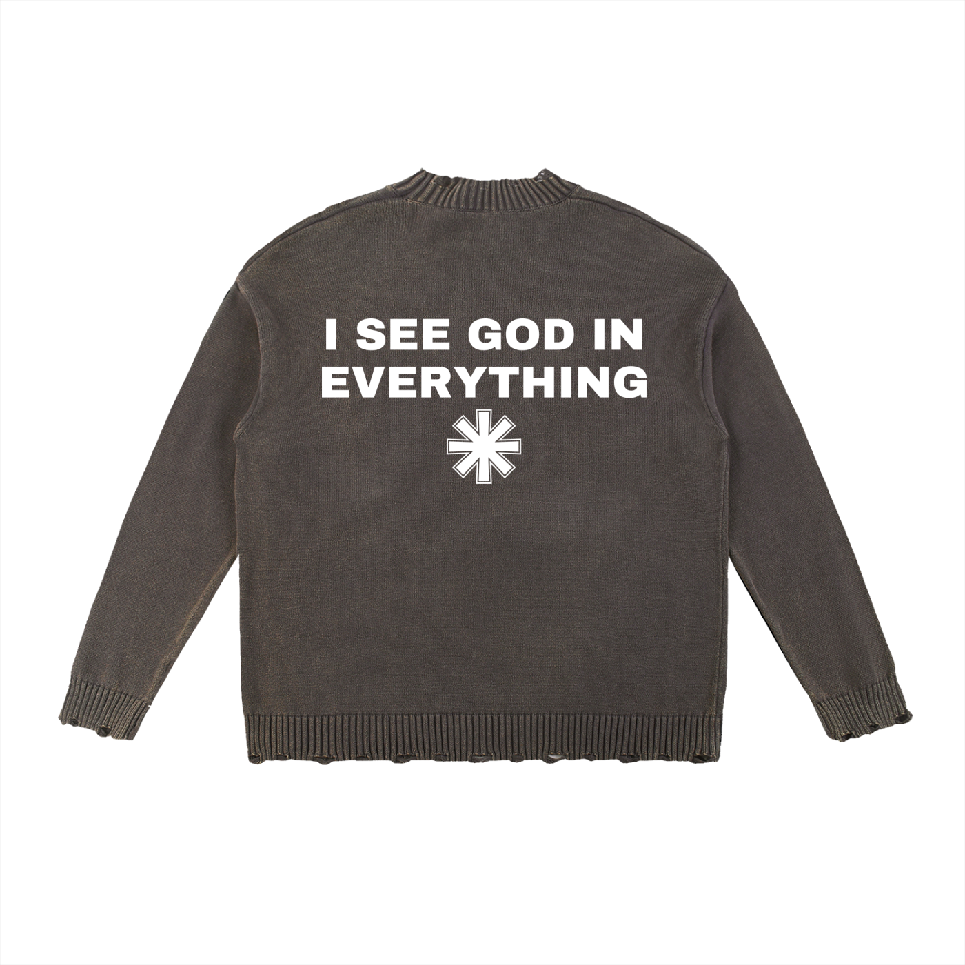 Ventura Legacy | Vintage Washed Hand-Frayed Sweater I See God