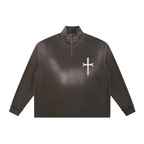 Ventura Legacy | Sun Fade Raw Edge Quarter-Zip Sweatshirt Northmark