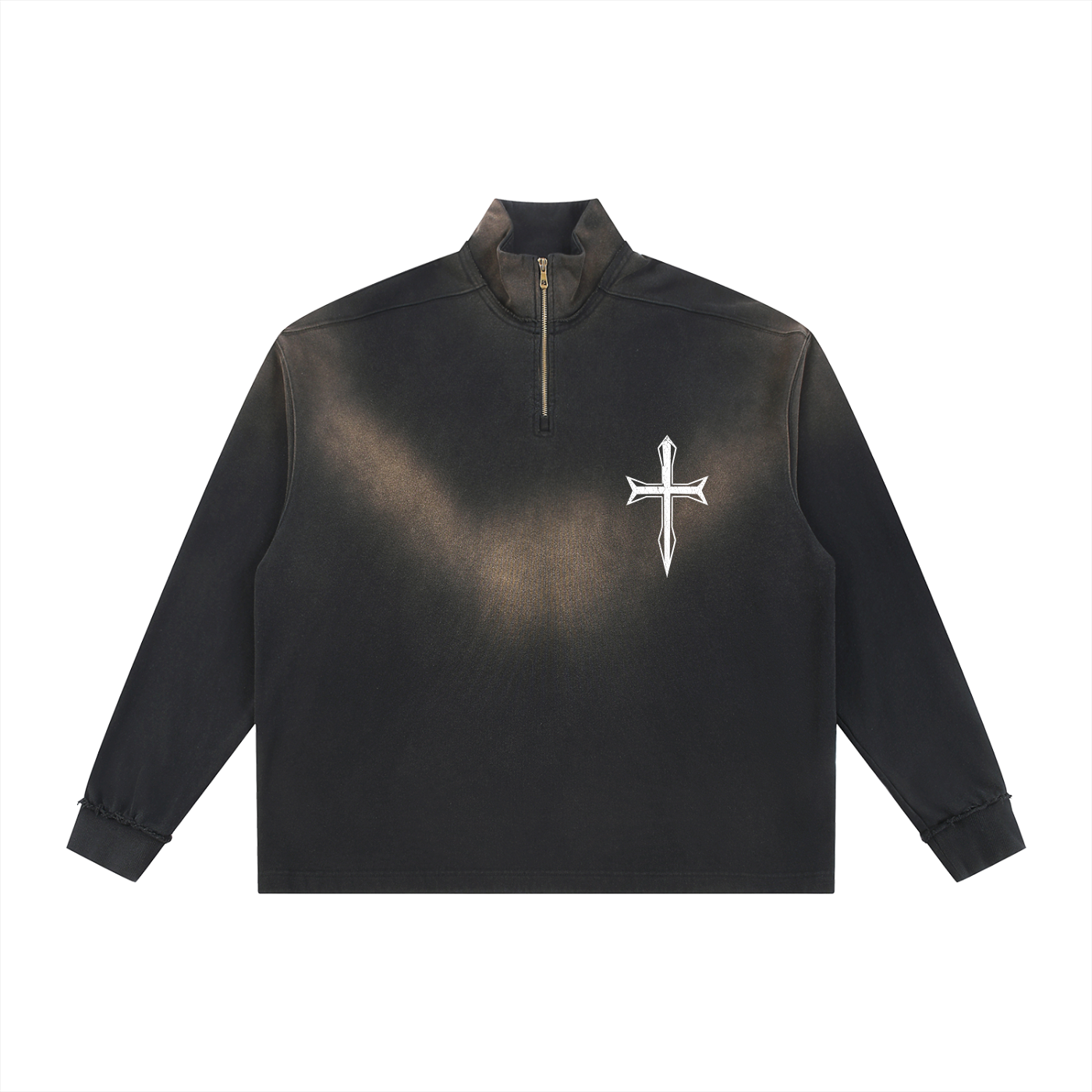 Ventura Legacy | Sun Fade Raw Edge Quarter-Zip Sweatshirt Northmark