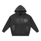 Sunfade Two-way Zipper Boxy Fleece Hoodie
