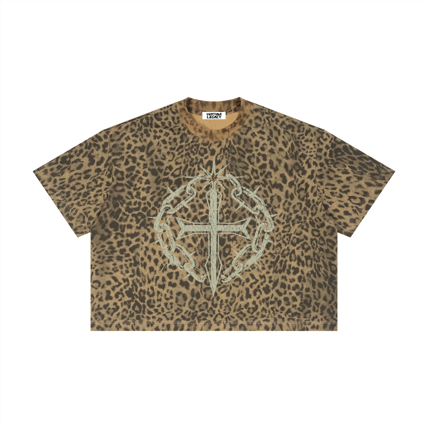 Unisex Leopard Print Boxy T-Shirt