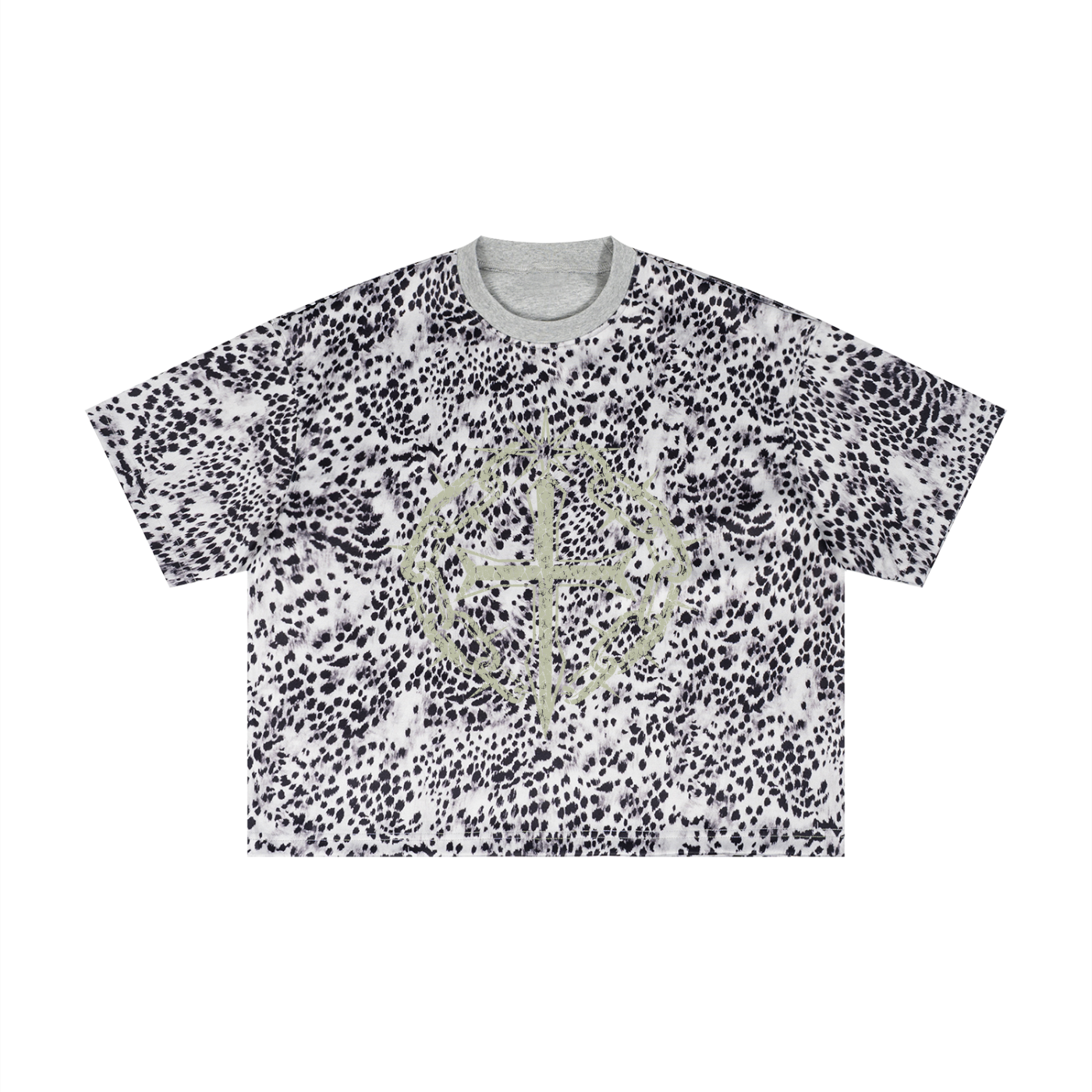 Unisex Leopard Print Boxy T-Shirt