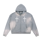 Ventura Legacy | Sun Fade Frayed Raw Edge Fleece Zip Hoodie Northmark