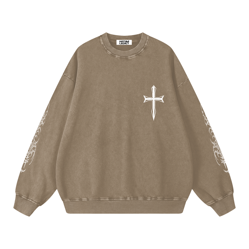 Snow Washed Oversized Sweatshirt