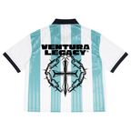 Unisex Boxy Striped Collared Soccer Jersey
