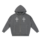 Ventura Legacy | Snow Washed Tape Raw Edge Zip Hoodie Northmark