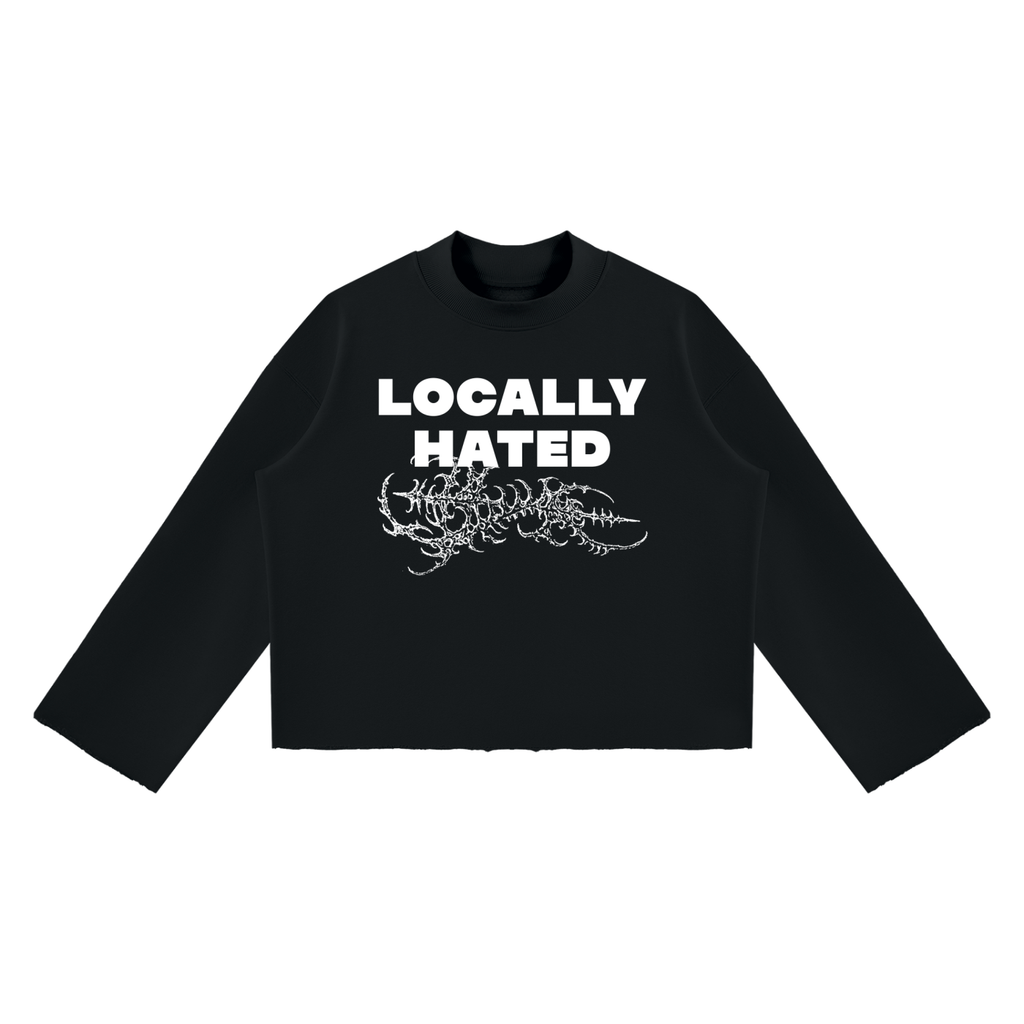 Ventura Legacy | Unisex Mock Neck Raw Edge Boxy Sweatshirt Hated