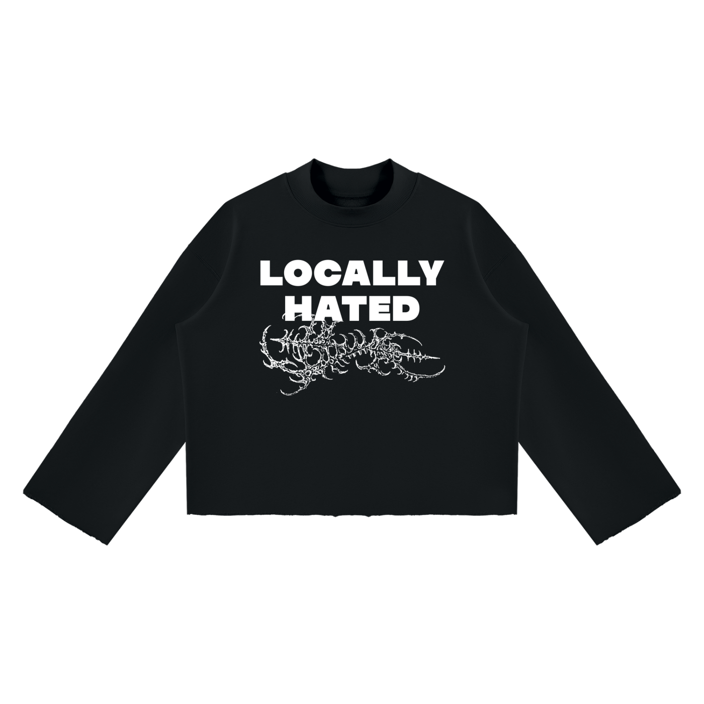 Ventura Legacy | Unisex Mock Neck Raw Edge Boxy Sweatshirt Hated