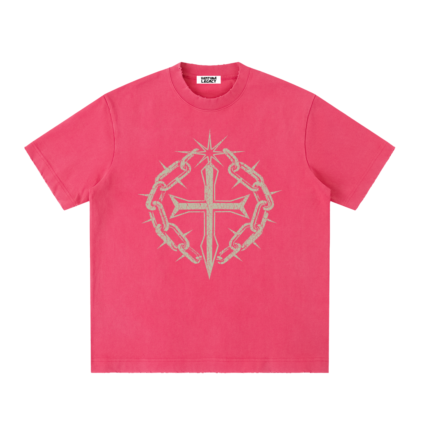 Heavyweight Vintage Washed Frayed T-Shirt