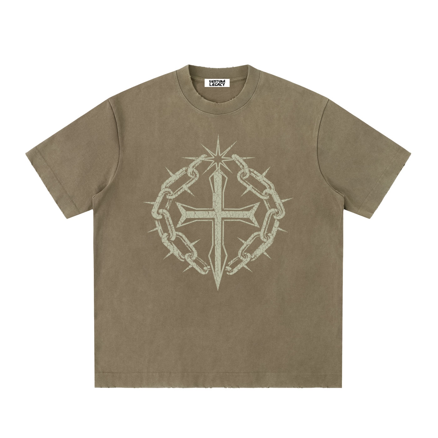 Heavyweight Vintage Washed Frayed T-Shirt