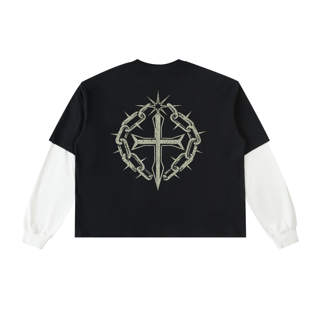 Ventura Legacy | Layered Contrast Sleeve Cotton T-Shirt Northmark