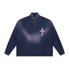 Ventura Legacy | Sun Fade Raw Edge Quarter-Zip Sweatshirt Northmark