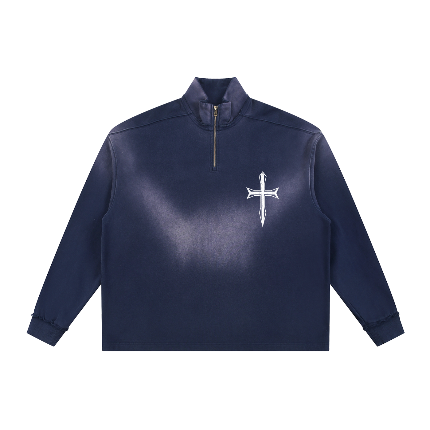 Ventura Legacy | Sun Fade Raw Edge Quarter-Zip Sweatshirt Northmark