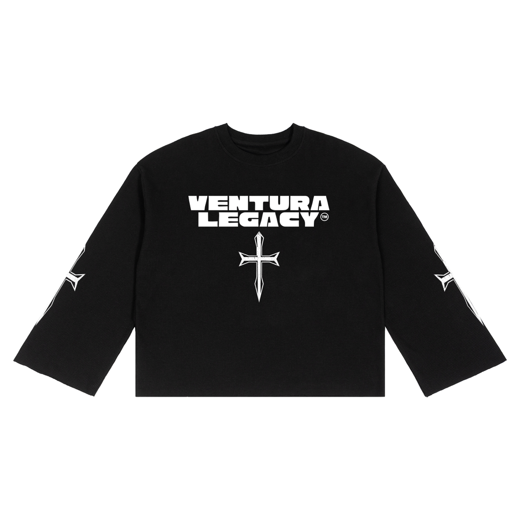 Ventura Legacy | Unisex Waffle Raw Edge T-Shirt Cross