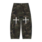 Ventura Legacy | Men’s Camo Barrel Leg Cargo Pants Cross