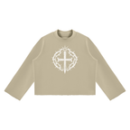 Ventura Legacy | Unisex Mock Neck Raw Edge Boxy Sweatshirt I See God
