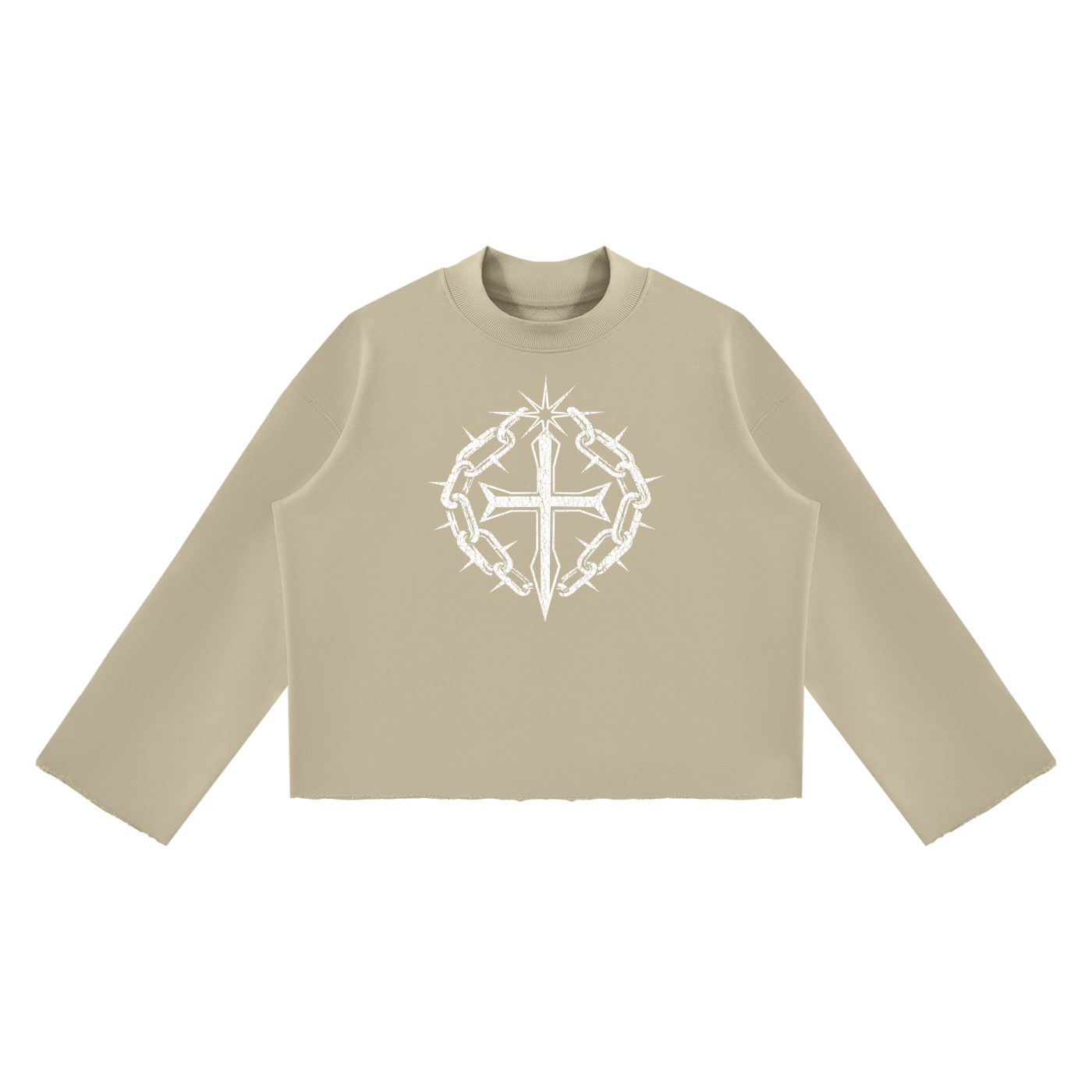 Ventura Legacy | Unisex Mock Neck Raw Edge Boxy Sweatshirt I See God