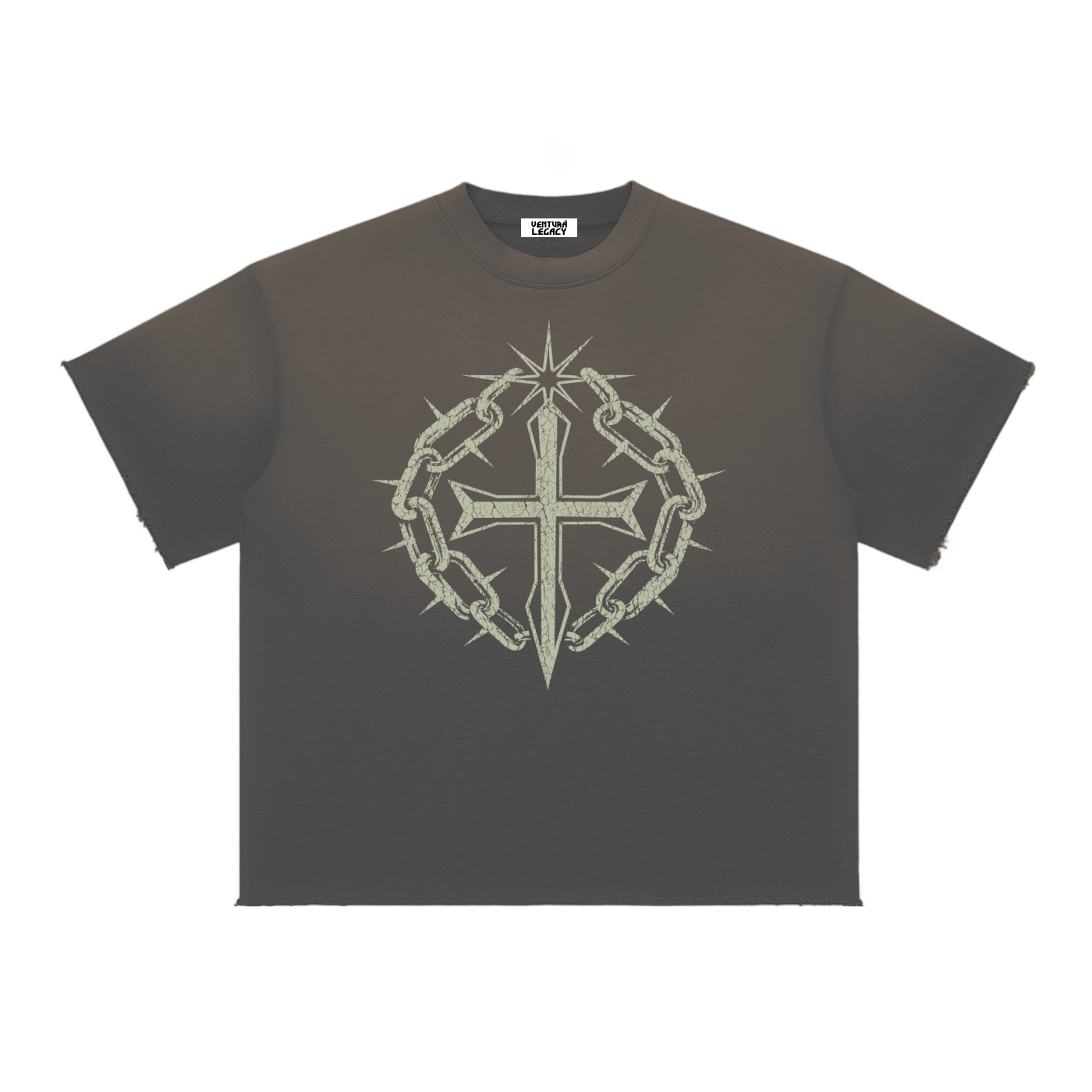 Sun Fade Raw Edge T-Shirt