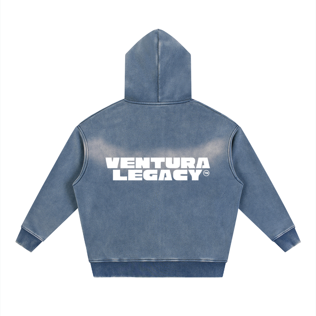 Ventura Legacy | Sunfade Two-way Zipper Boxy Fleece Hoodie Northmark