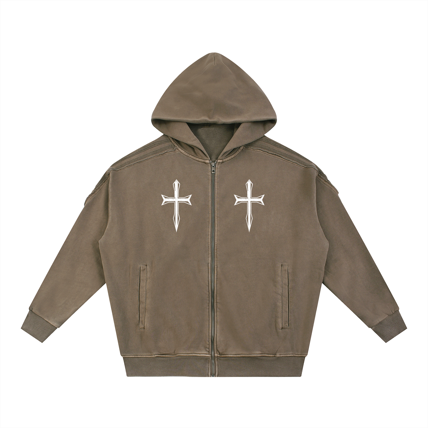 Ventura Legacy | Snow Washed Tape Raw Edge Zip Hoodie Northmark