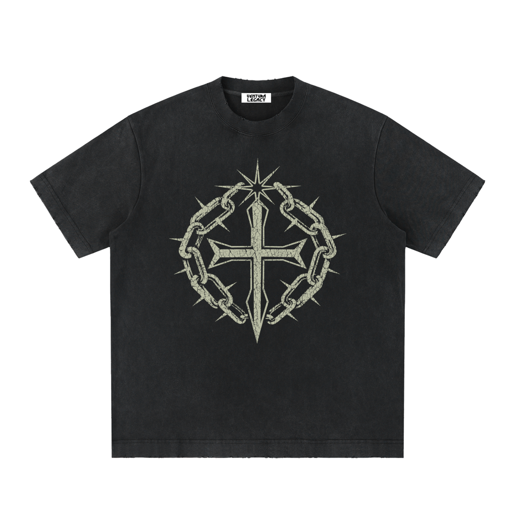 Heavyweight Vintage Washed Frayed T-Shirt