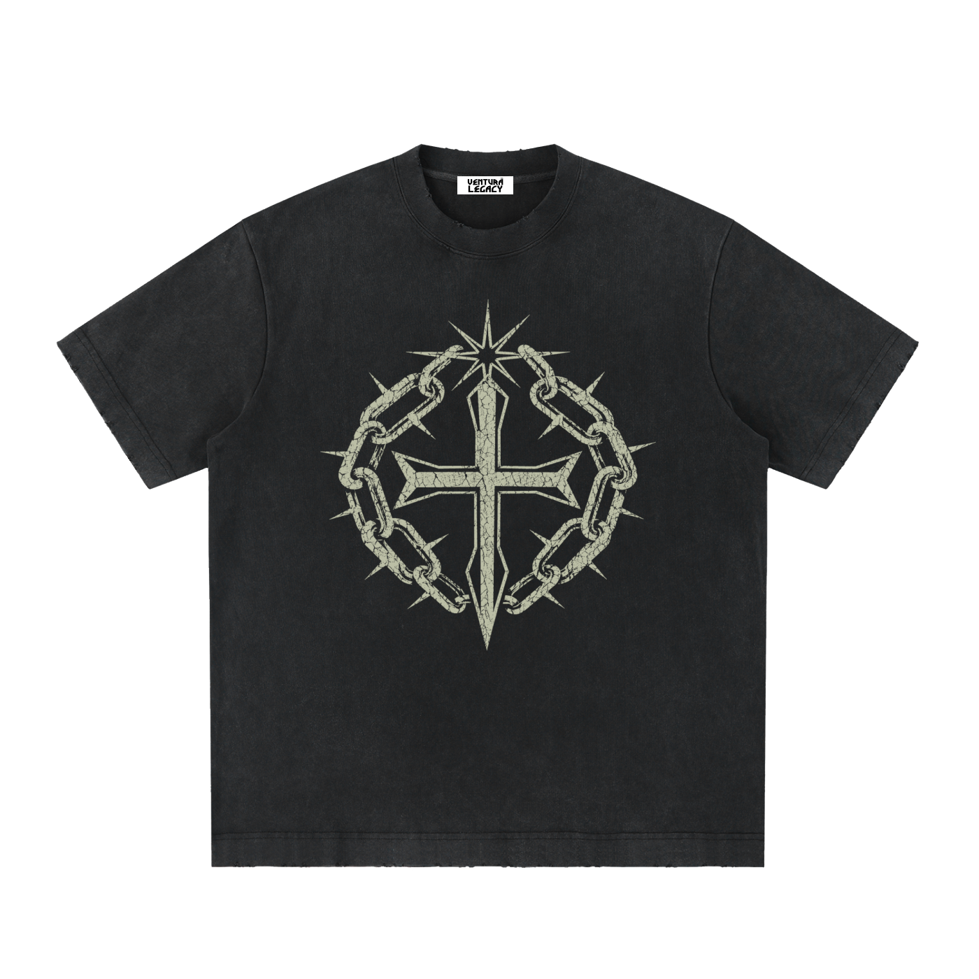 Heavyweight Vintage Washed Frayed T-Shirt