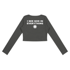 Ventura Legacy | Women's Ruched Long Sleeve Crop T-Shirt I see God