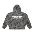 Ventura Legacy | Unisex Vintage Wash Leopard Full Zip Hoodie Cross