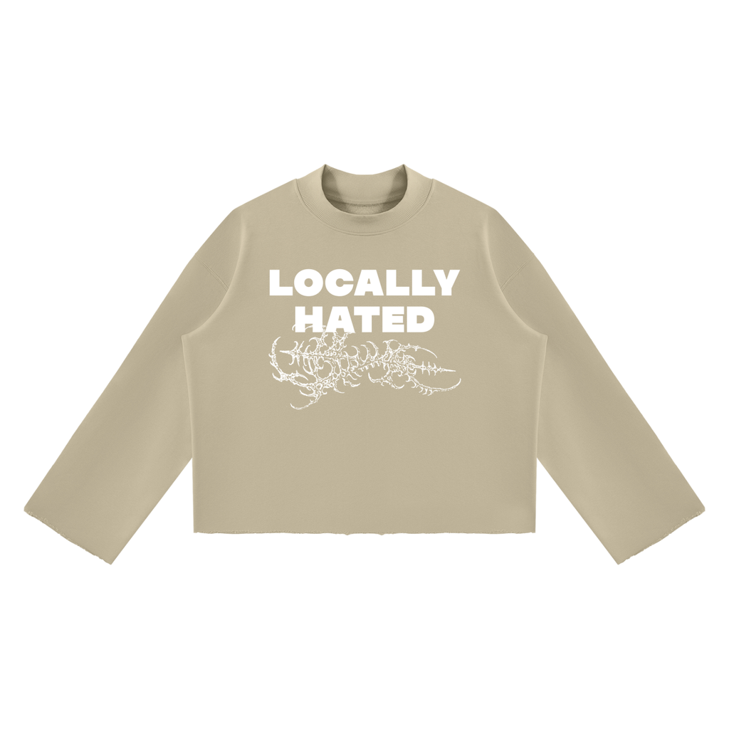 Ventura Legacy | Unisex Mock Neck Raw Edge Boxy Sweatshirt Hated