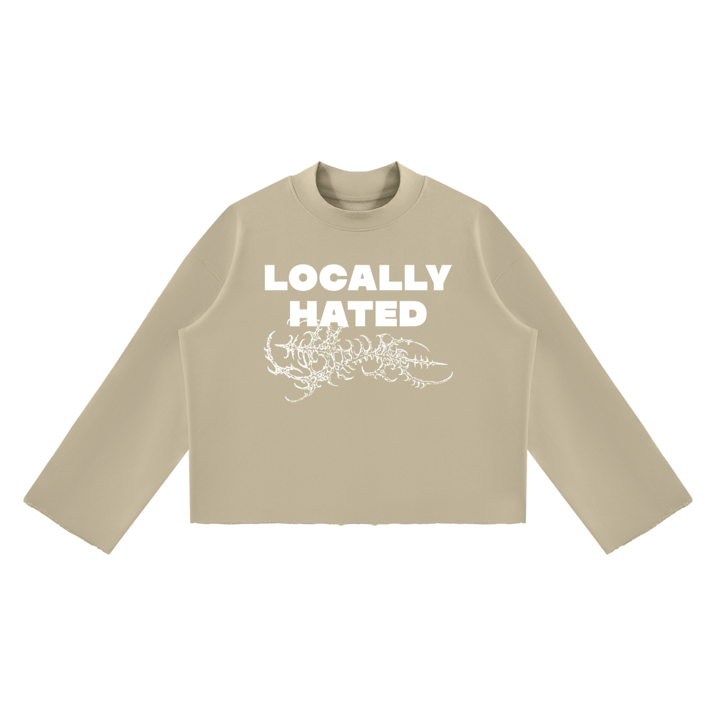 Ventura Legacy | Unisex Mock Neck Raw Edge Boxy Sweatshirt Hated