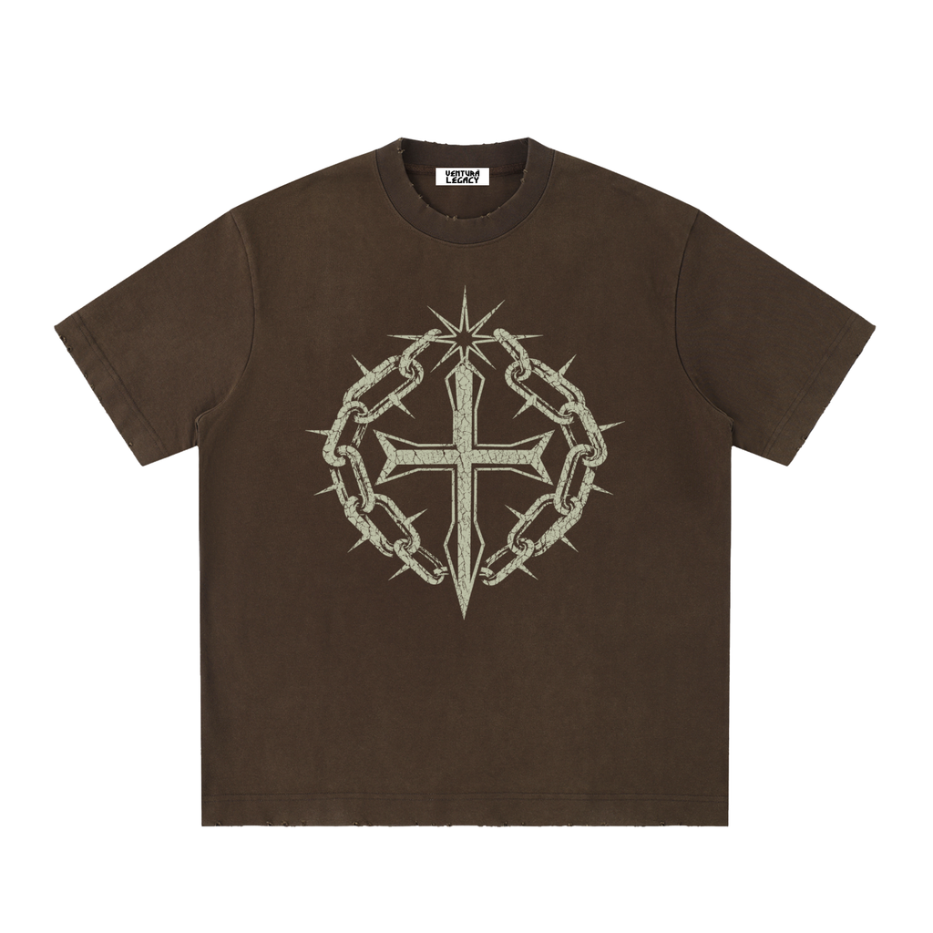 Heavyweight Vintage Washed Frayed T-Shirt