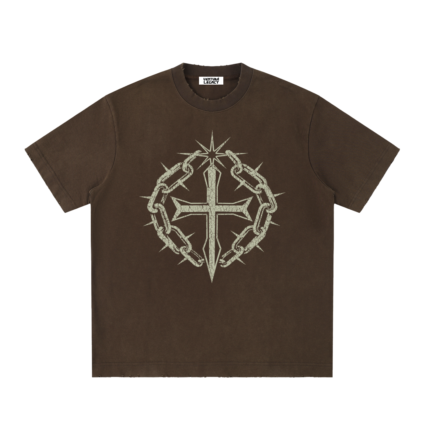 Heavyweight Vintage Washed Frayed T-Shirt