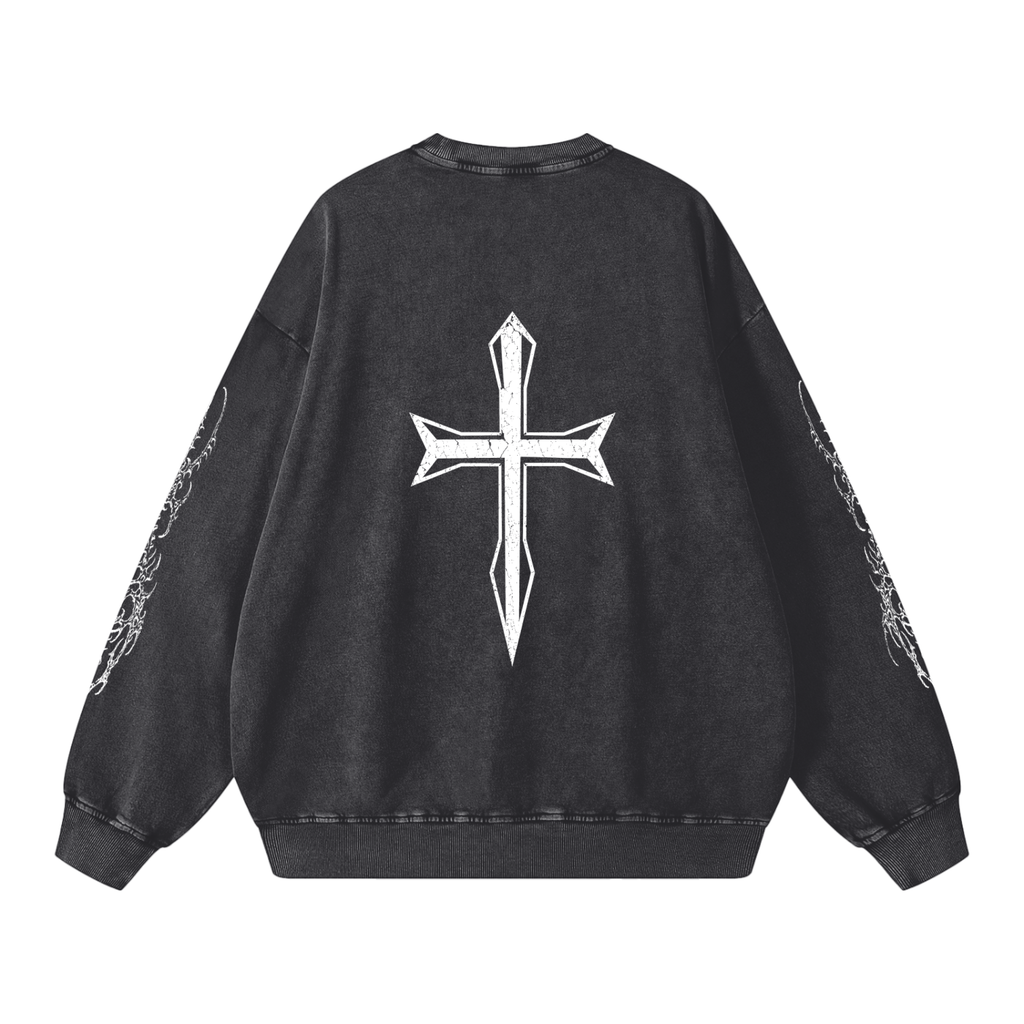 Snow Washed Oversized Sweatshirt