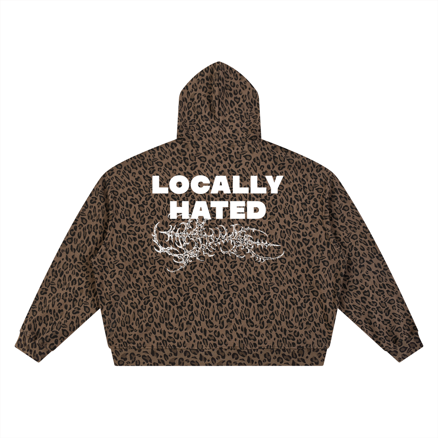 Ventura Legacy | Unisex Leopard Print Waffle Full Zip Hoodie Hated