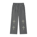 Snow Washed Tape Raw Edge Sweatpants
