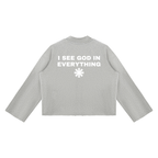 Ventura Legacy | Unisex Mock Neck Raw Edge Boxy Sweatshirt I See God