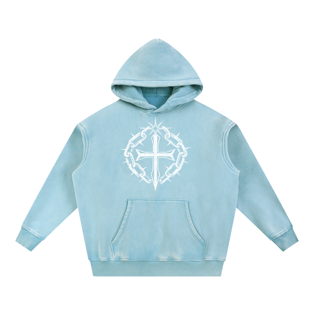 Snow Wash Fleece Oversize Hoodie